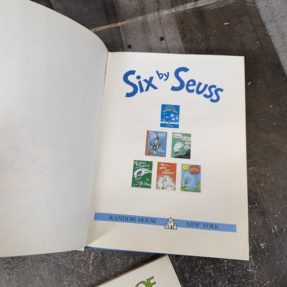 Six By Seuss - DR Seuss Book - Yertle Turtle Mull Street Lorax Grinch Christmas - Picture 6 of 6